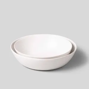 Fable The Low Serving Bowls - Speckled White