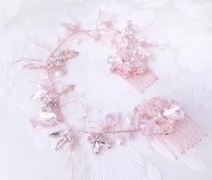 Floral Hair Vine with Freshwater Pearl Headpiece