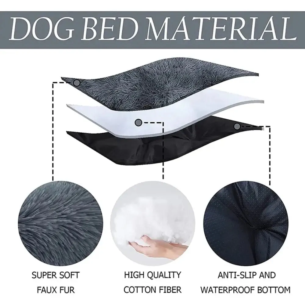 Fluffy Calming Waterproof Anti-slip Pet Mat for Large, Medium, and Small Dogs & Cats