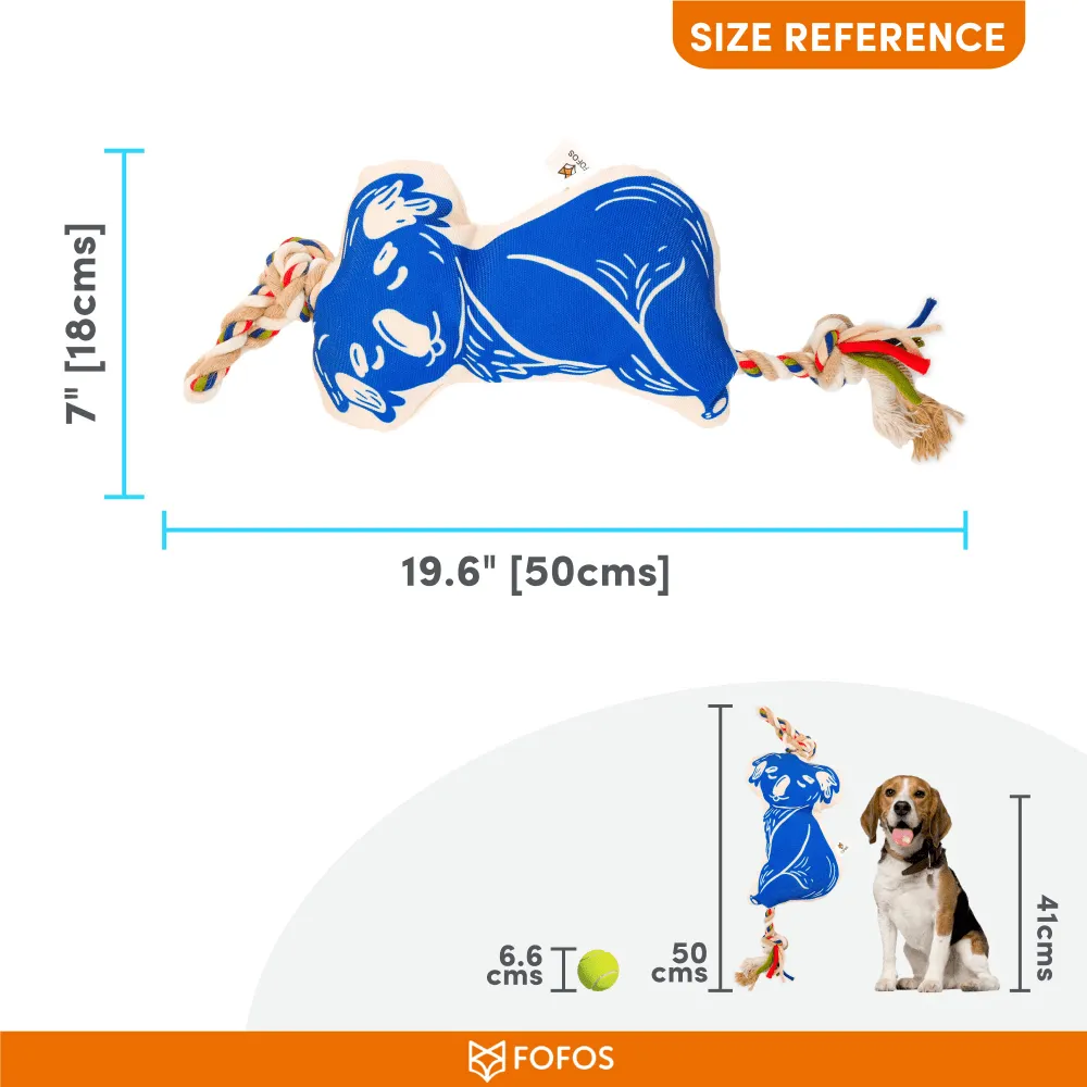 Fofos Flossy Rope Toy With Koala for Dogs