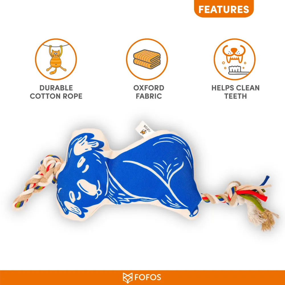 Fofos Flossy Rope Toy With Koala for Dogs