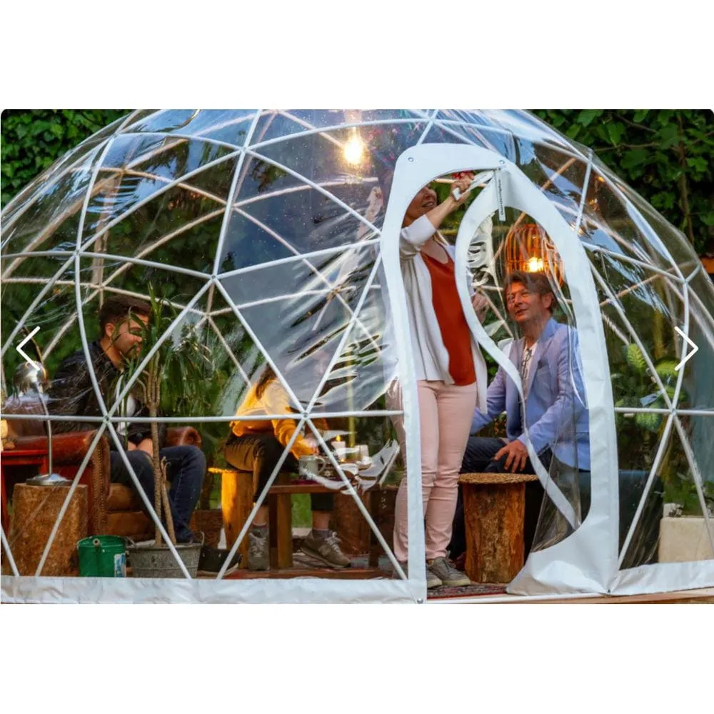 Garden Igloo | Dome, Aluminum, 11'9"W, 7'2"H - Outdoor Dining, Play Area for Children, Stylish Conservatory, Greenhouse, Gazebo