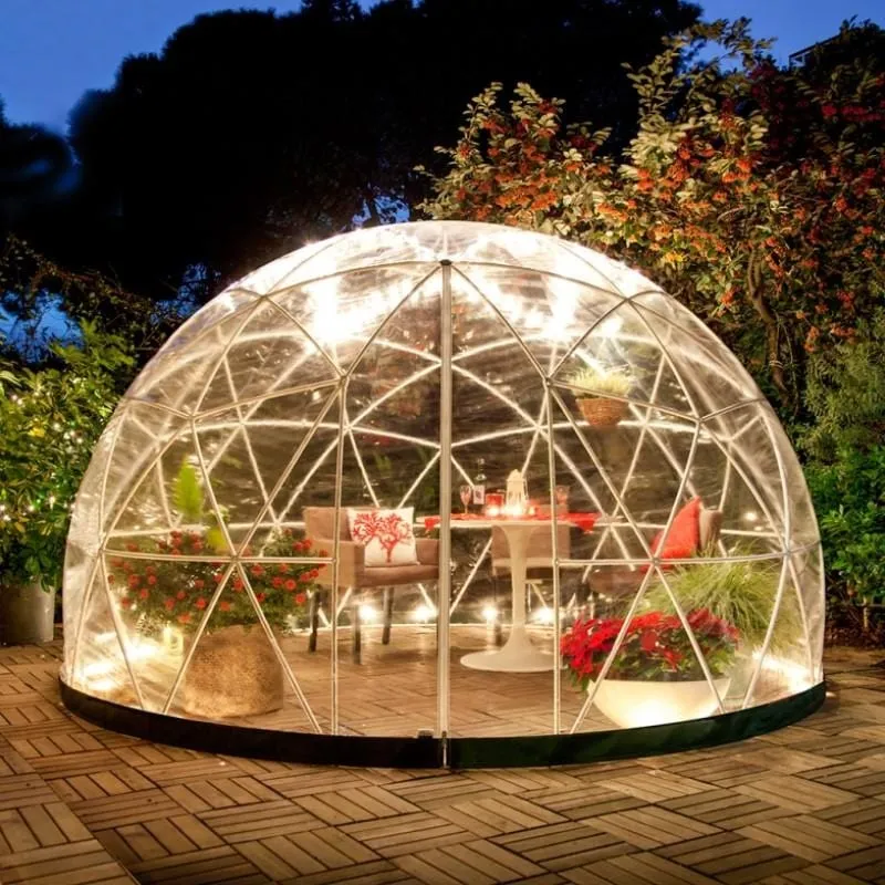 Garden Igloo | Dome, Aluminum, 11'9"W, 7'2"H - Outdoor Dining, Play Area for Children, Stylish Conservatory, Greenhouse, Gazebo