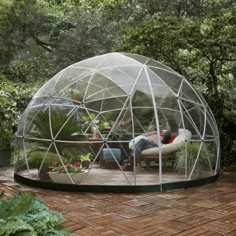 Garden Igloo | Dome, Aluminum, 11'9"W, 7'2"H - Outdoor Dining, Play Area for Children, Stylish Conservatory, Greenhouse, Gazebo