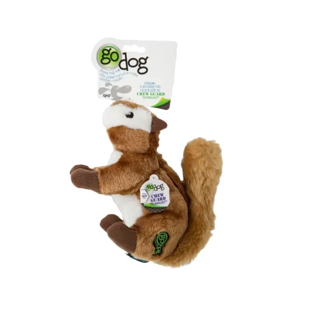 GODOG Wildlife Squeaky Plush Dog Toy - Large