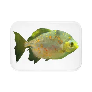 Green Fish with Specs Bath Mat