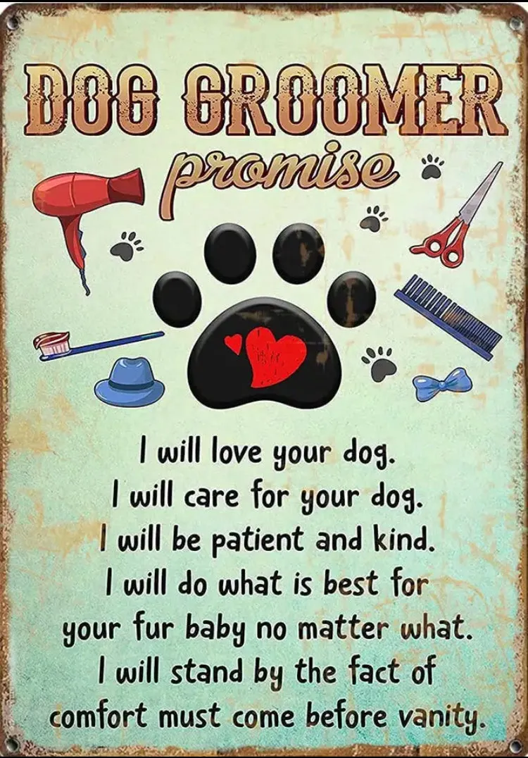 Groomers’ Salon Shop Signs Metal Tin Decor Wise Witty Wonderful ~ 2 Sizes Free Delivery