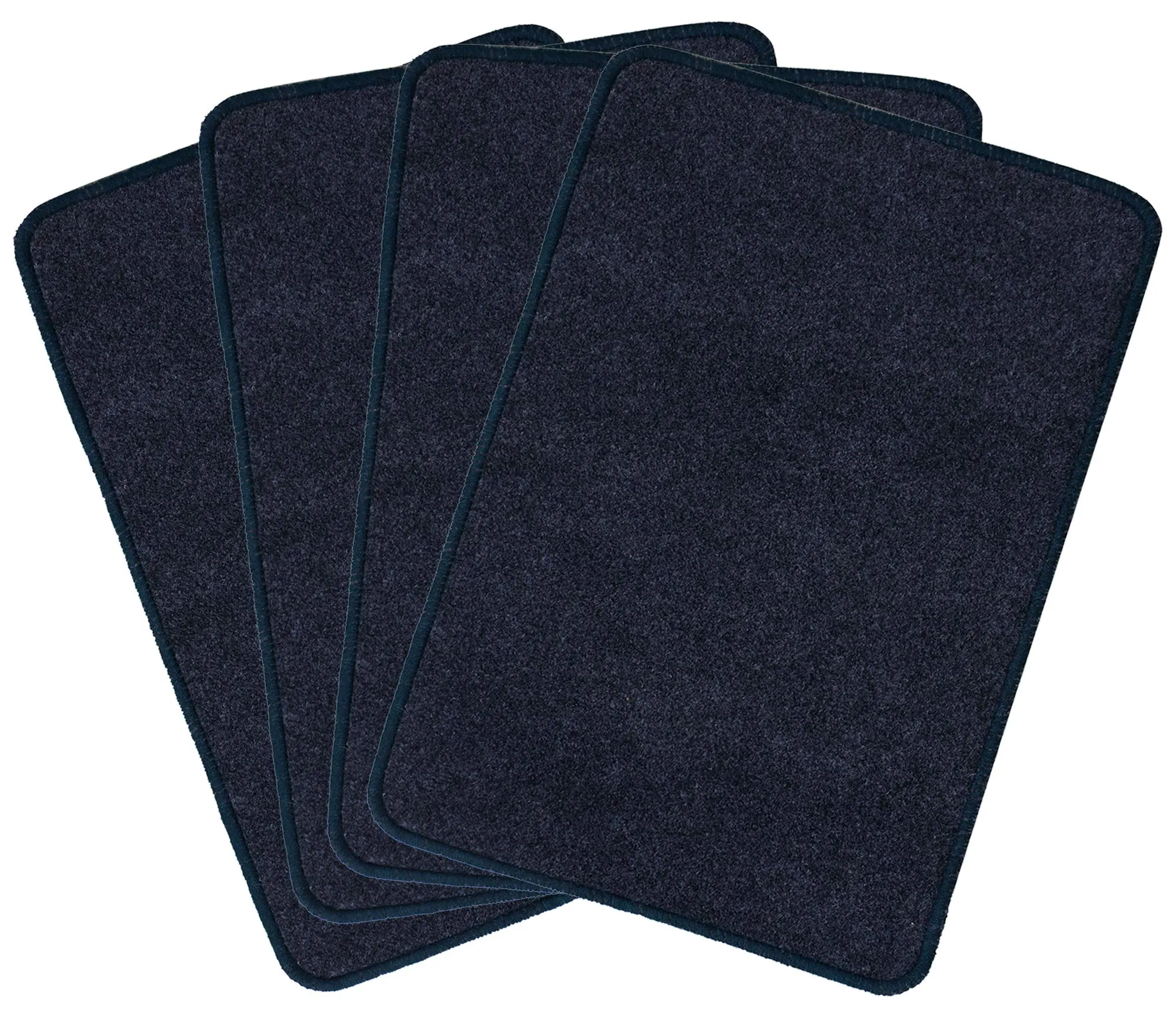 Heart Home Microfiber Anti Slip 4 Pieces Bath Mat 22"x14", Grey - CTHH6775