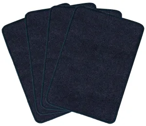 Heart Home Microfiber Anti Slip 4 Pieces Bath Mat 22"x14", Grey - CTHH6775