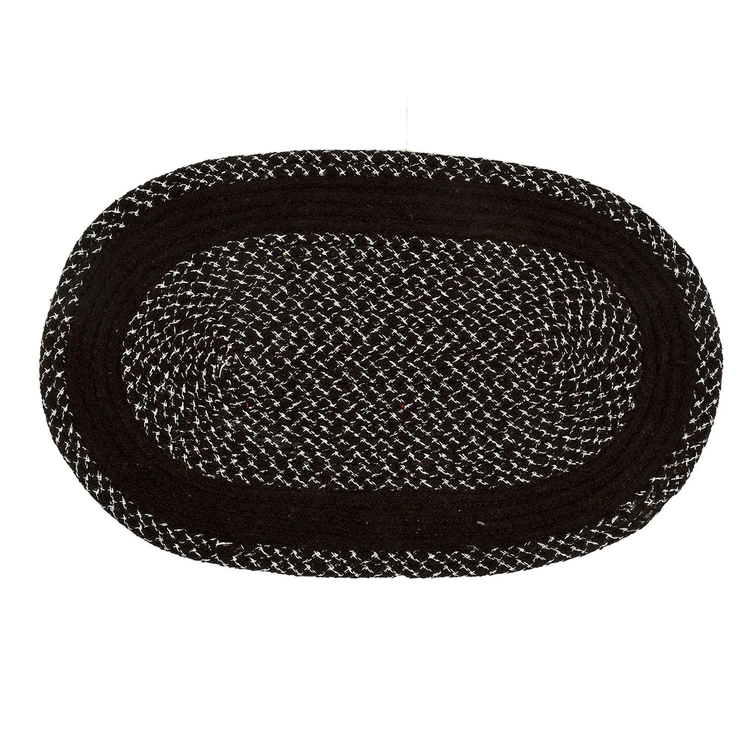 Heart Home Oval Design Soft Cotton Blend Anti Slip Door Mat 18"x26"(Brown) CTHH5510