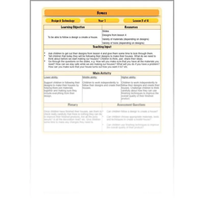 Homes DT Lessons