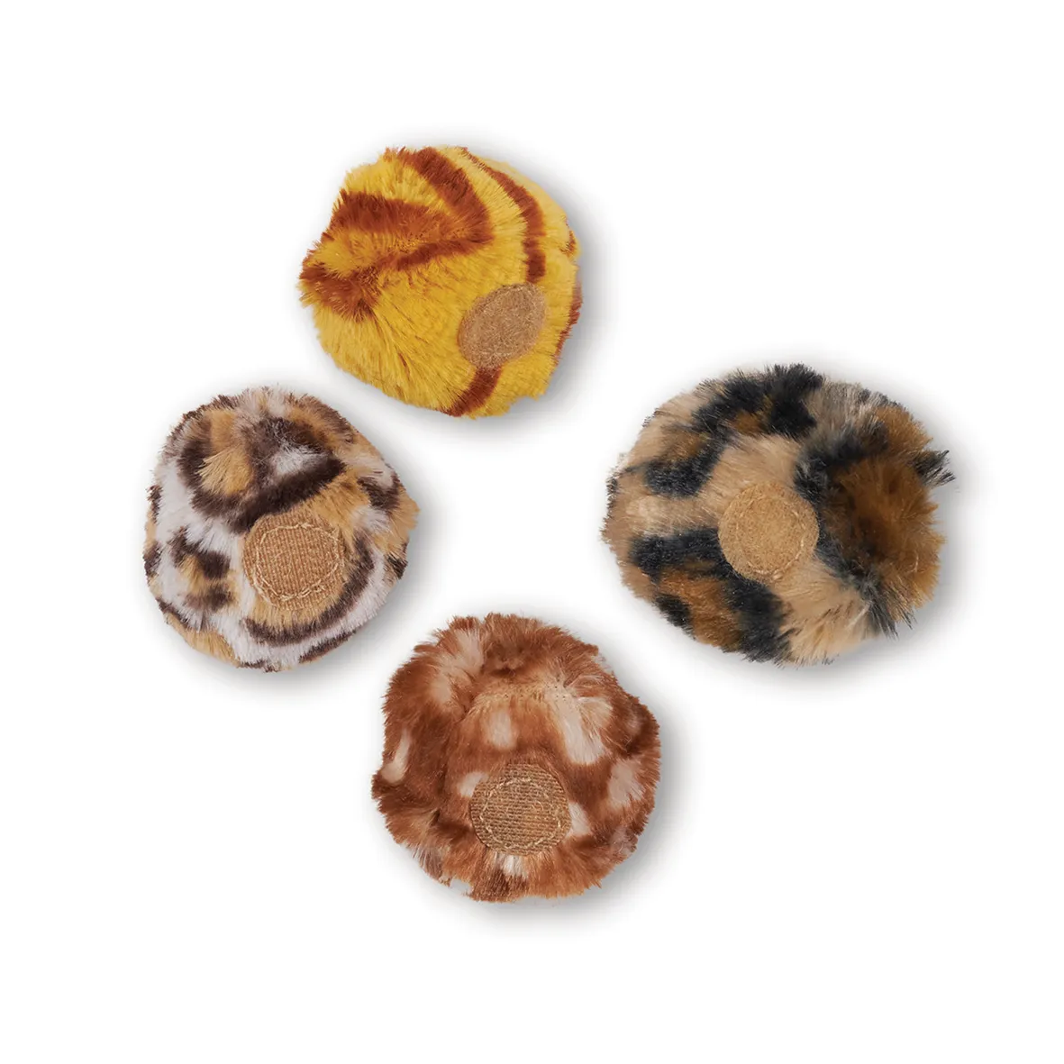 Kazoo Cat Toy Velcro Worm with Catnip and Velcro Balls
