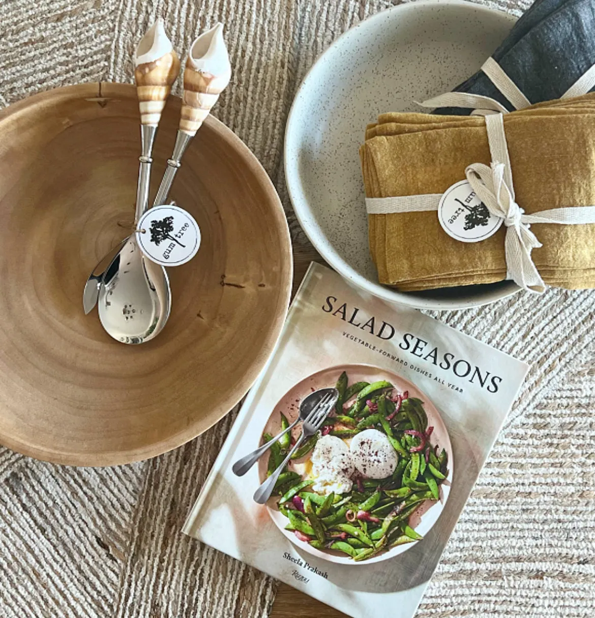 Kiln Mango Wood Shallow Bowl