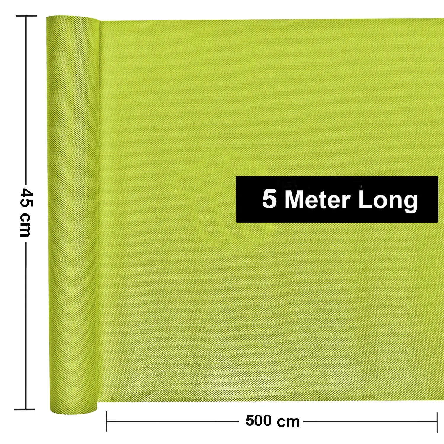 Kuber Industries 2 Pieces Multipurpose Diamond Textured Super Strong Anti-Slip Mat Liner,Size 45X500 Cm (5 Meter Roll, Green) - CTKTC045463