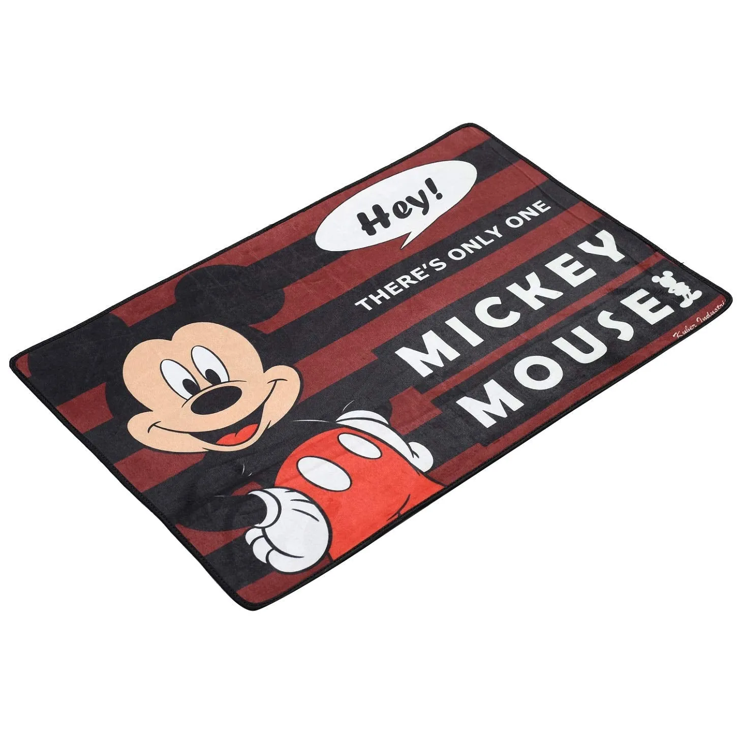 Kuber Industries Disney Mickey Mouse 3 Pieces Anti-Slip Door Mat 23"x15" (Maroon) - CTKTC46037