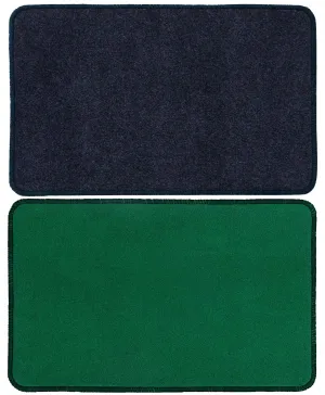 Kuber Industries Microfiber Anti Slip 2 Pieces Door Mat 22"x14", Grey & Green - CTKTC039895