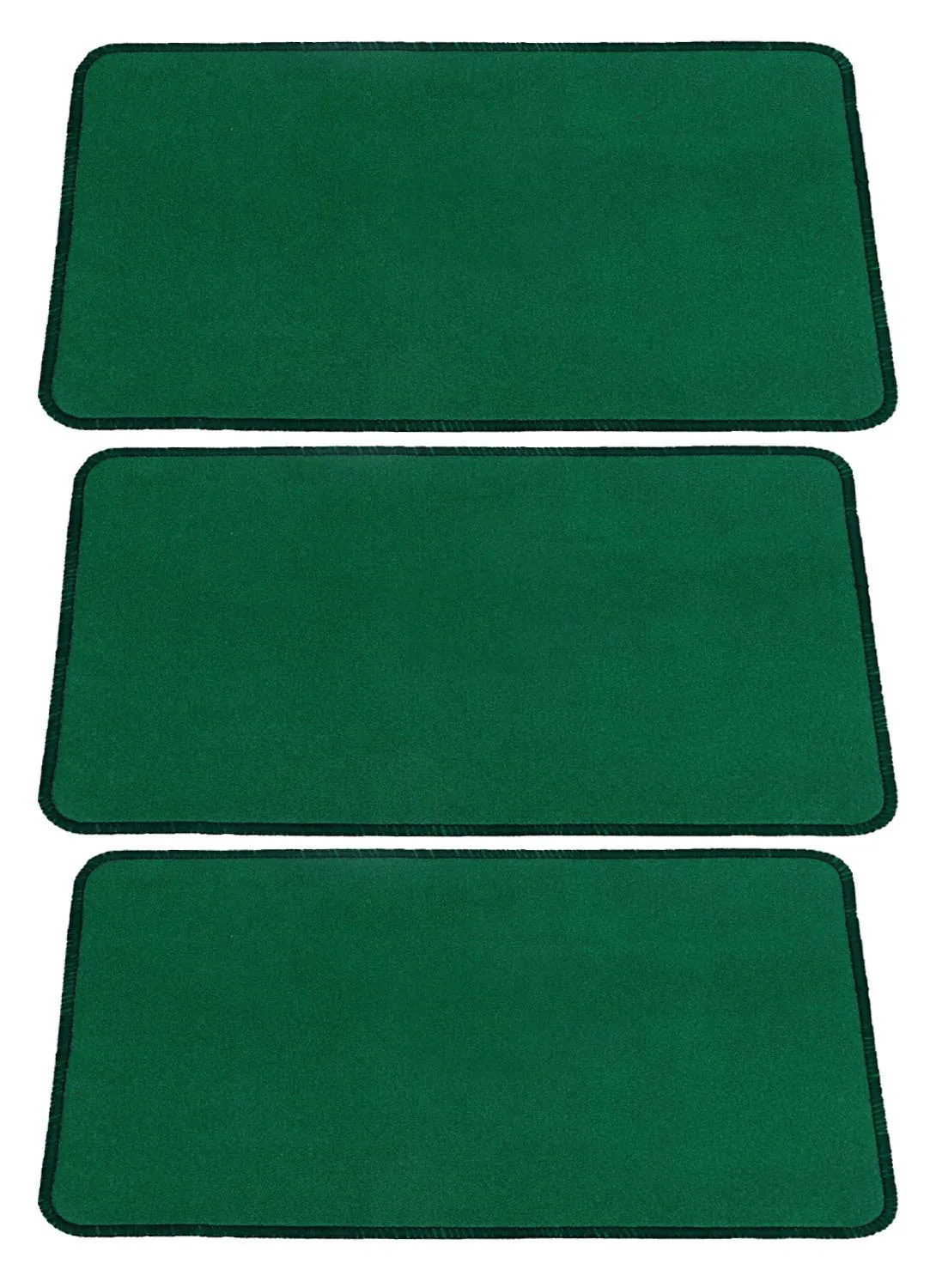 Kuber Industries Microfiber Anti Slip 3 Pieces Door Mat 22"x14", Green-CTKTC028338