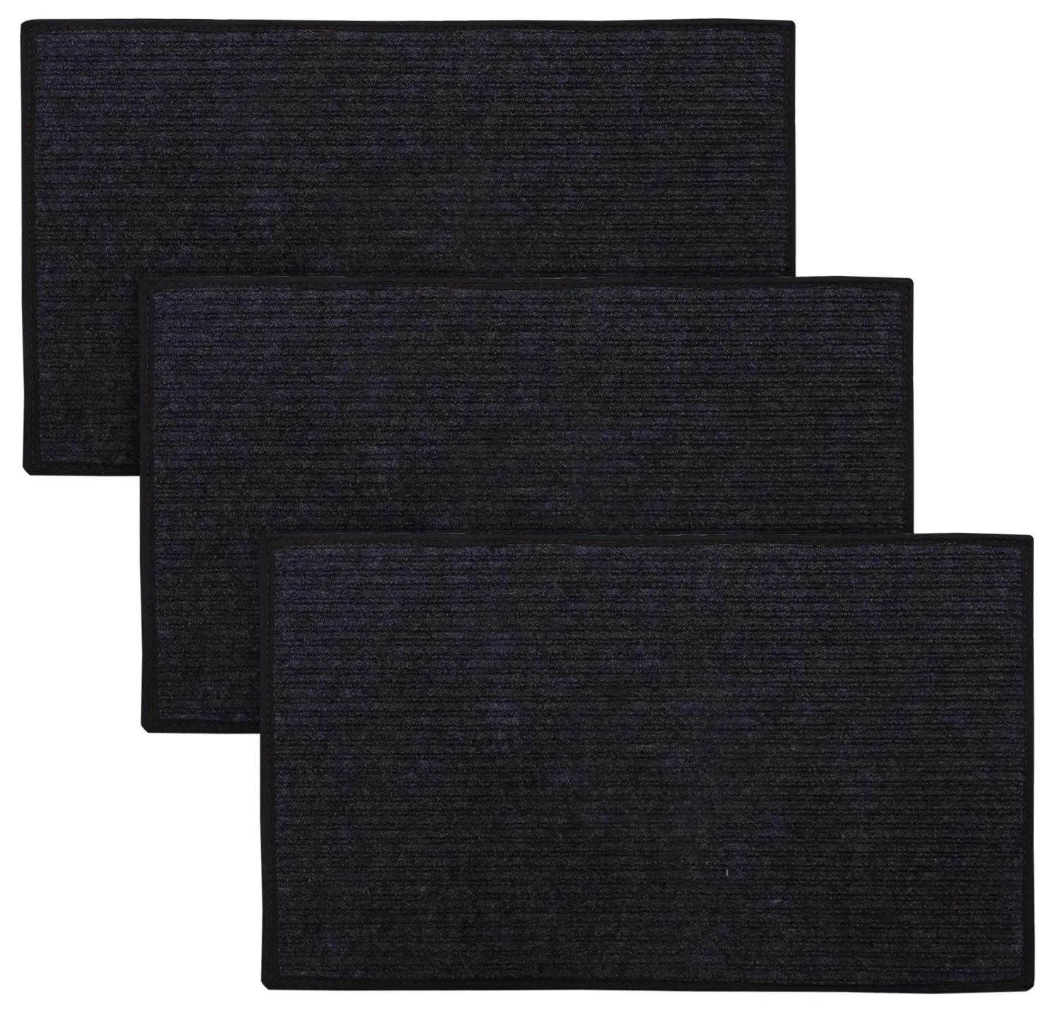 Kuber Industries Microfiber Anti Slip Door Mat (Grey, 14"x21") - KUBMART02978-3 Pieces