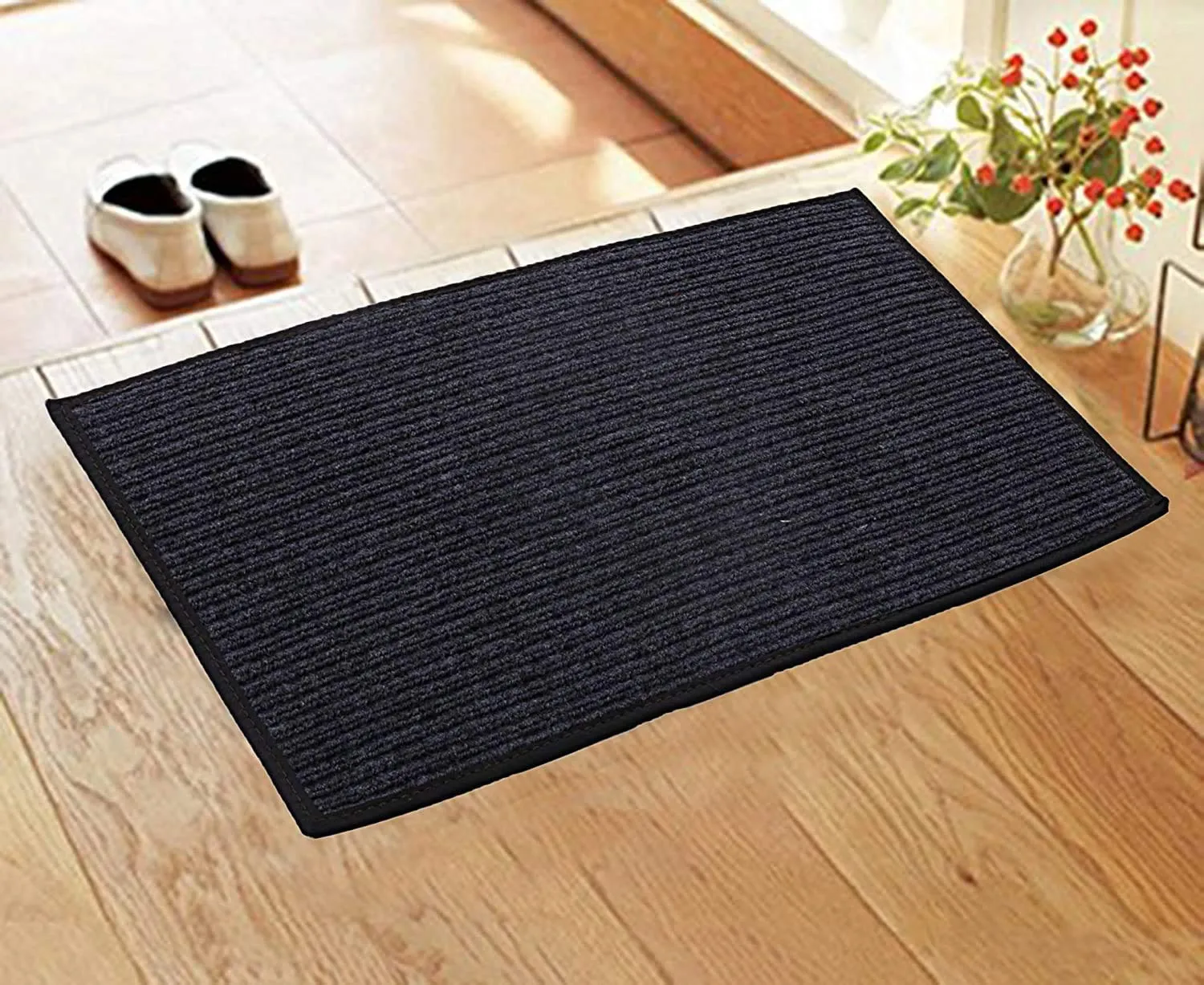 Kuber Industries Microfiber Anti Slip Door Mat (Grey, 14"x21") - KUBMART02978-3 Pieces