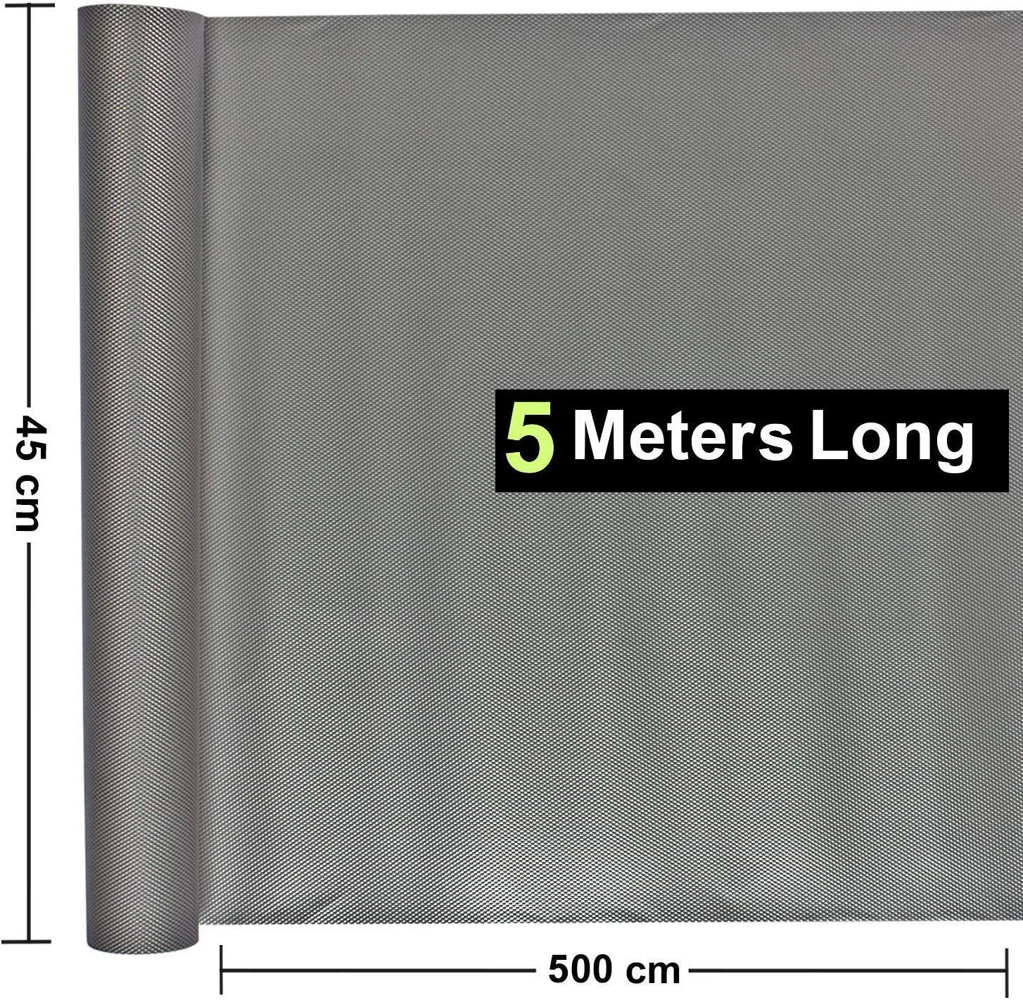 Kuber Industries Multipurpose Textured Super Strong Anti-Slip Mat Liner (PVC Material)- Size 45X500cm (5 Meter Roll) - CTKTC22134
