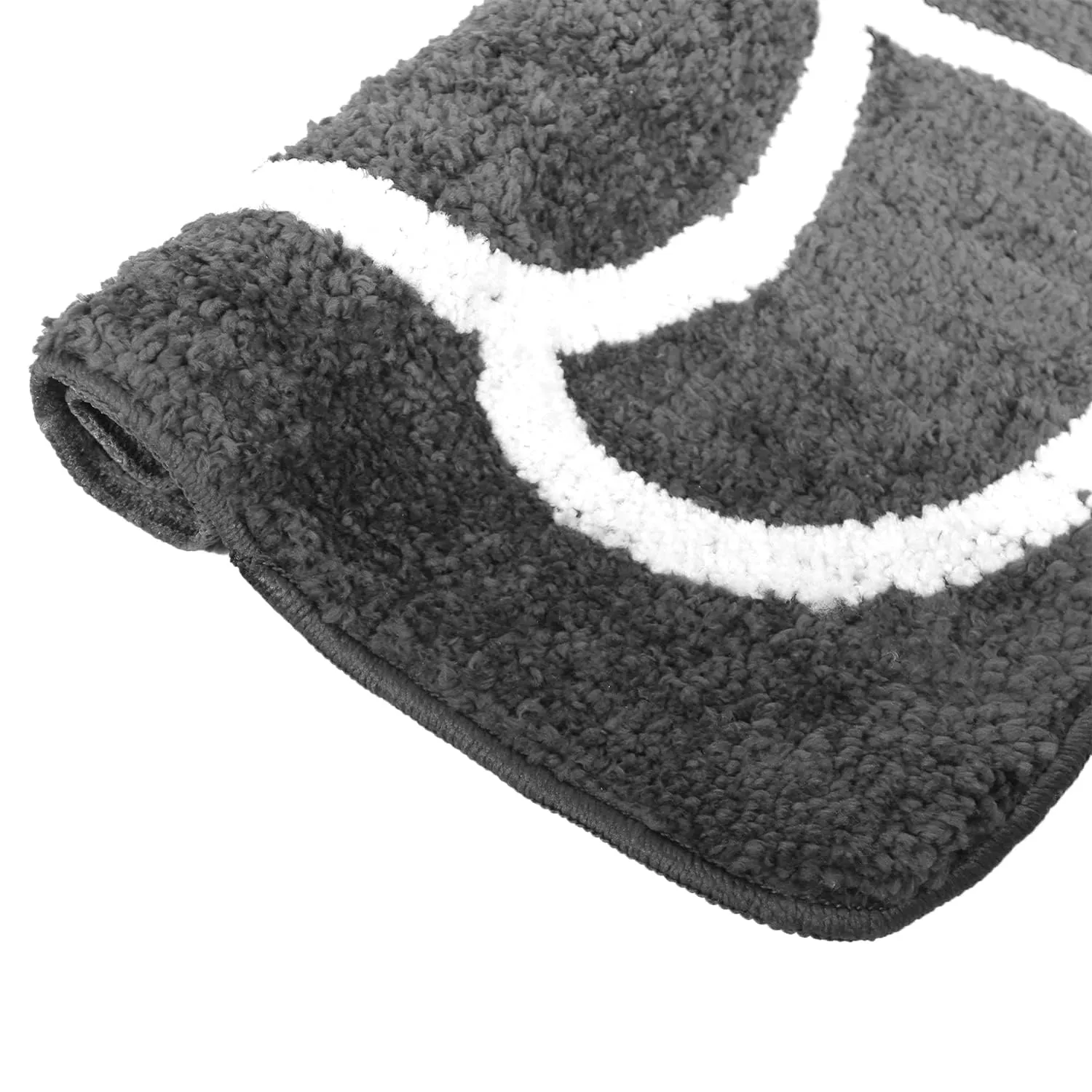 Kuber Industries Super Soft Door mat|Microfiber Anti-Slip Water Absorbant Fluffy Floor Mat|Entrance Mat for Kitchen,Bedside,Door,Living Room,60x40 cm,Set of 2|Brown and Grey (Pack of 5)