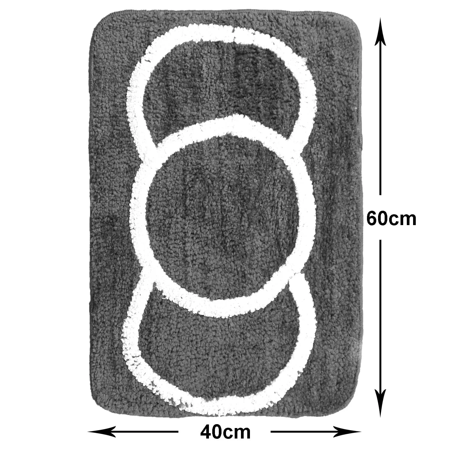 Kuber Industries Super Soft Door mat|Microfiber Anti-Slip Water Absorbant Fluffy Floor Mat|Entrance Mat for Kitchen,Bedside,Door,Living Room,60x40 cm,Set of 2|Brown and Grey (Pack of 5)