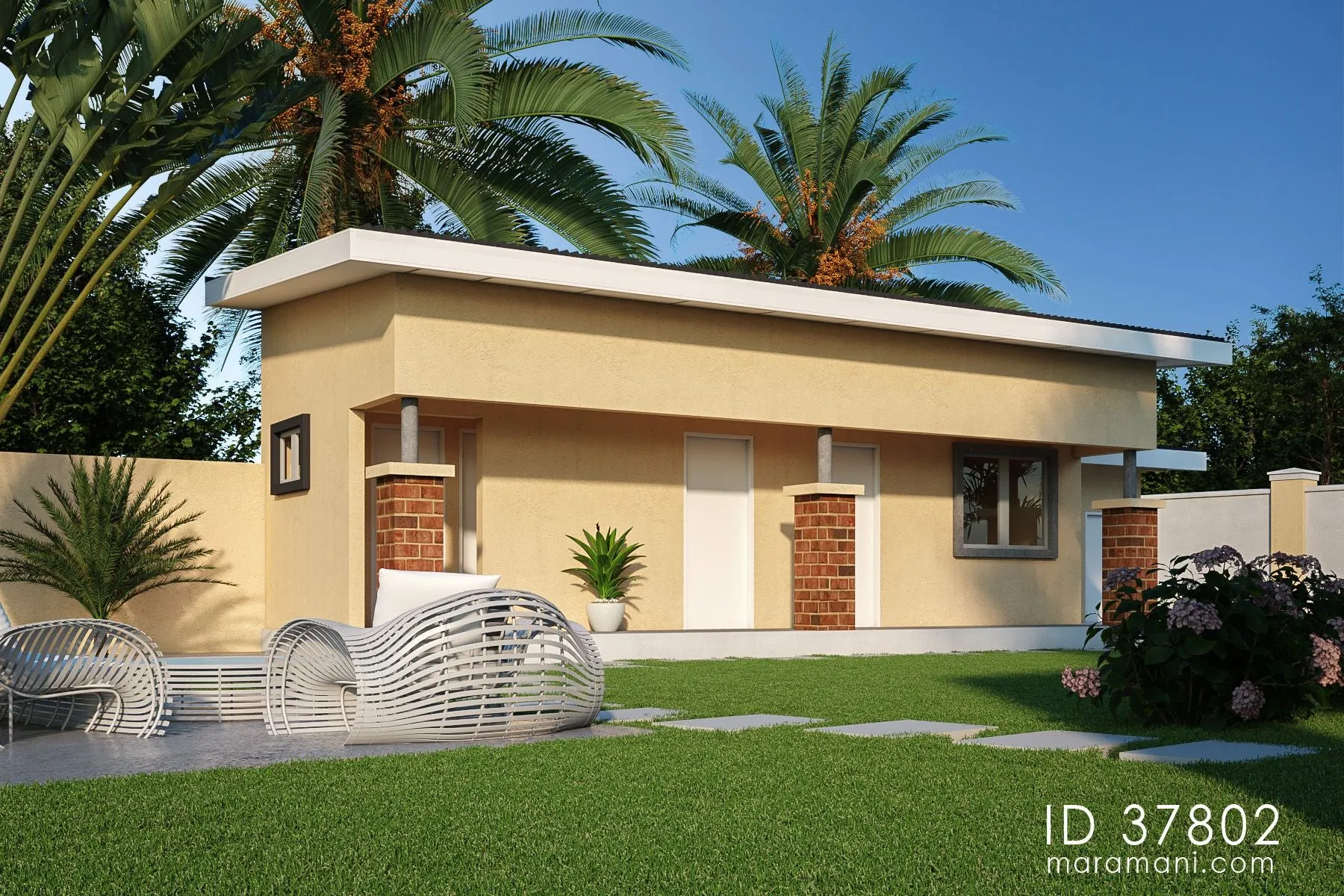 Modern house plan 7 bedrooms - ID 37802