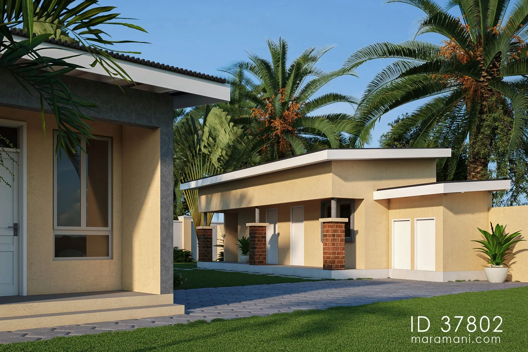 Modern house plan 7 bedrooms - ID 37802