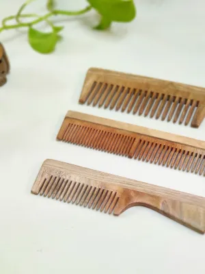 Neem Wood Comb Set Of 3