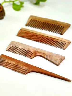 Neem Wood Comb Set of 4