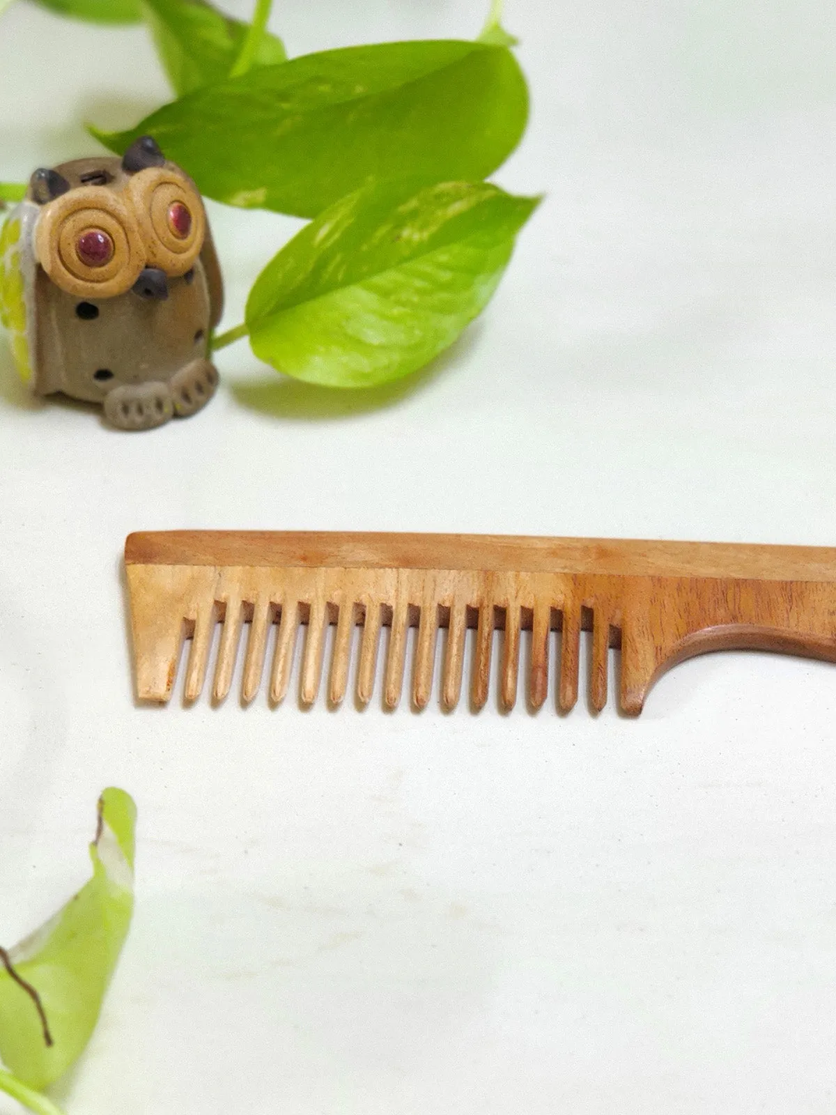 Neem Wood Comb with Handle