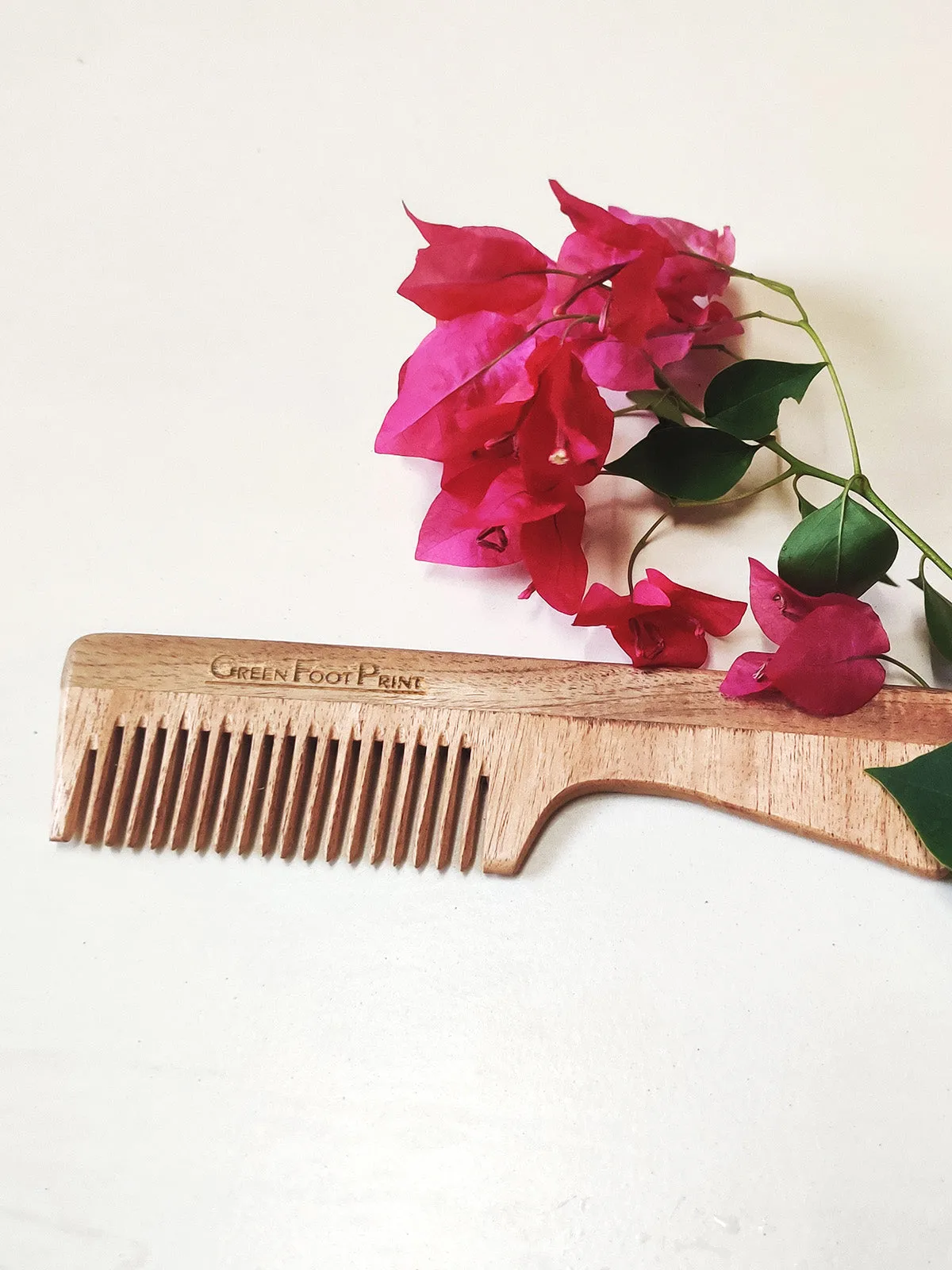 Neem Wood Comb with Handle