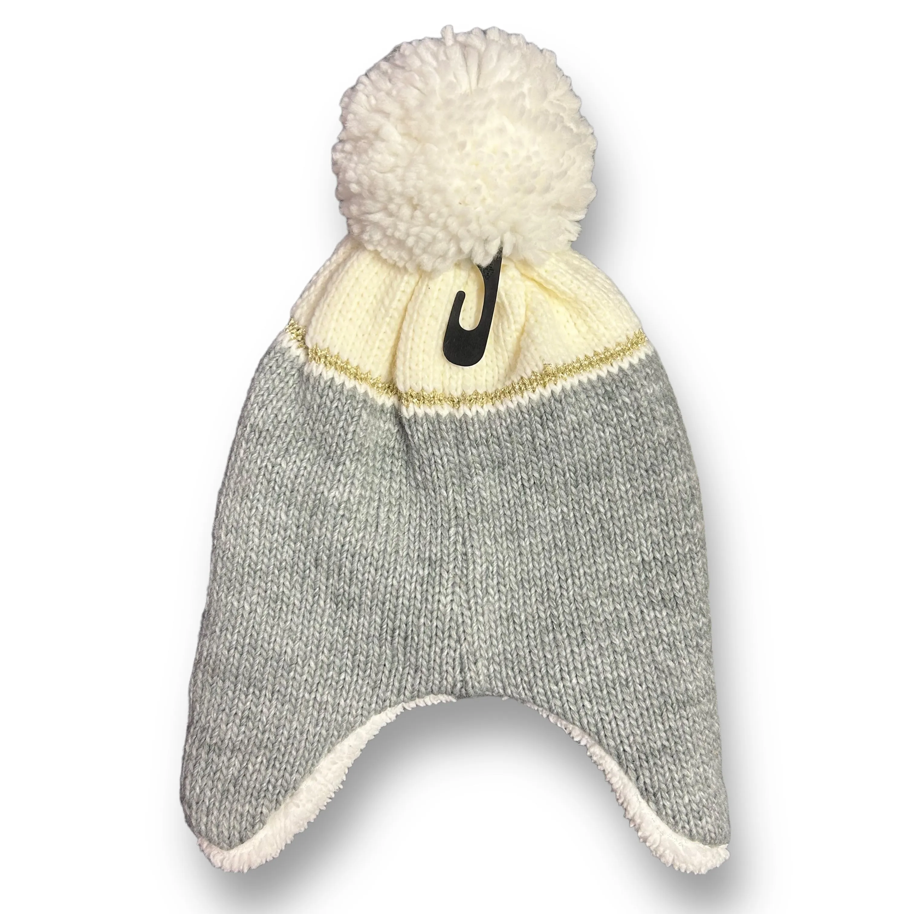 NEW! Girls One Size Igloos Sherpa Lined Penguin Knit Pom Beanie