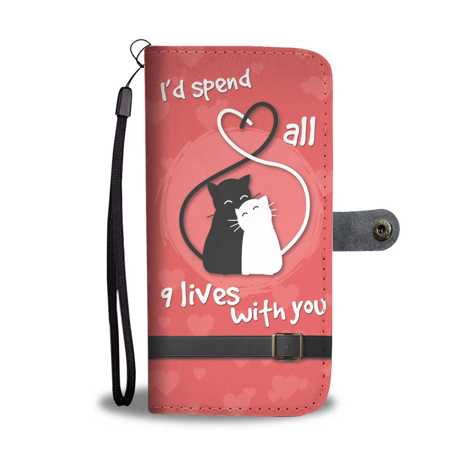 Nine Lives Cat Wallet Case