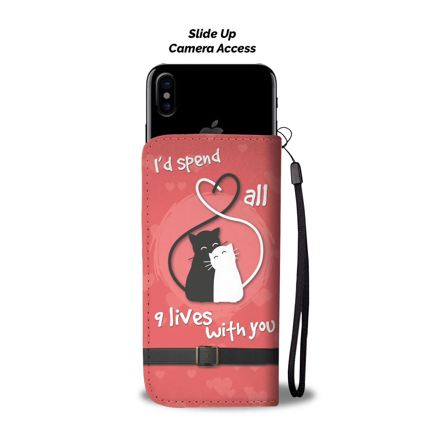 Nine Lives Cat Wallet Case