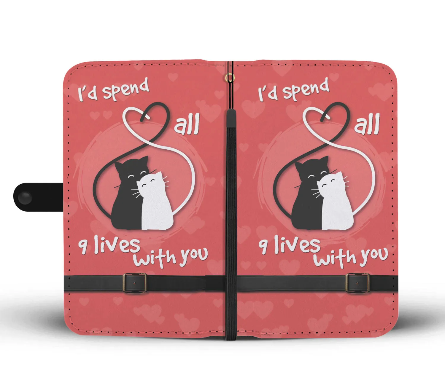 Nine Lives Cat Wallet Case