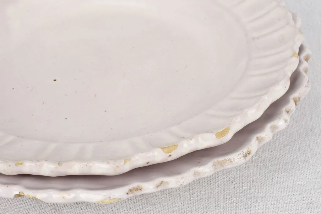 Platters, ironstone, 18th-century (two) 11" & 12¼"