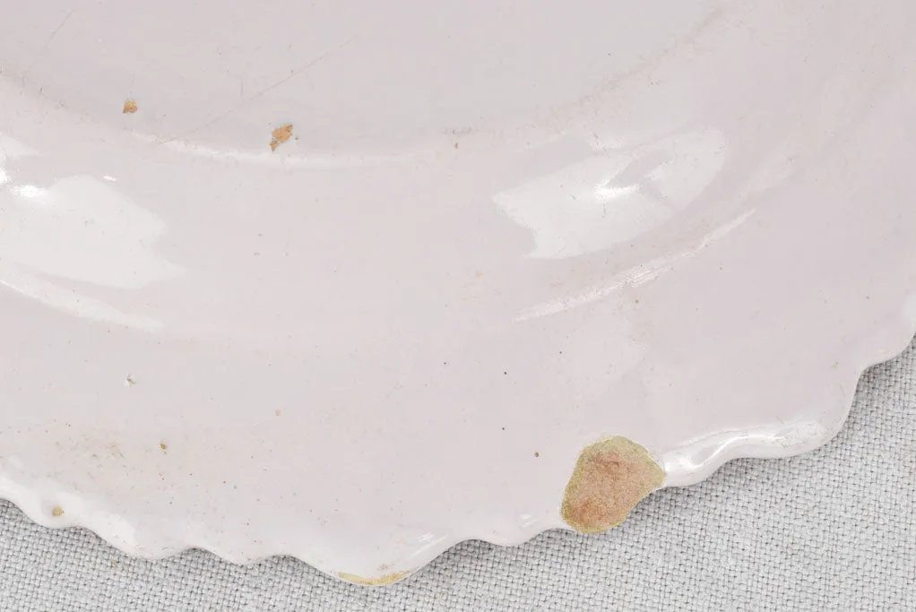 Platters, ironstone, 18th-century (two) 11" & 12¼"