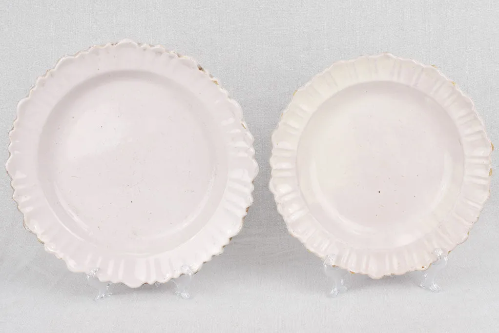 Platters, ironstone, 18th-century (two) 11" & 12¼"