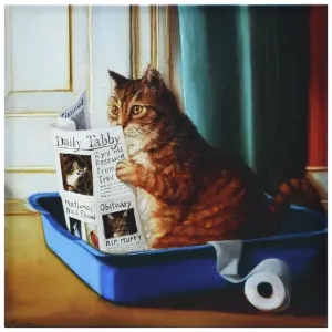 "Cat On A Throne" Cat Pet Wall Art
