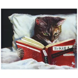 "Late Night Thriller" Cat Wall Art