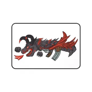 Red Black Dragon Desk Mat