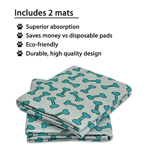 rocket & rex Washable Pee Pads for Dogs | Reusable Puppy Pads and Whelping Pads | Waterproof, Absorbent, Easy Cleanup | Tons of Uses in Home | Single Purchase, Reduces Waste