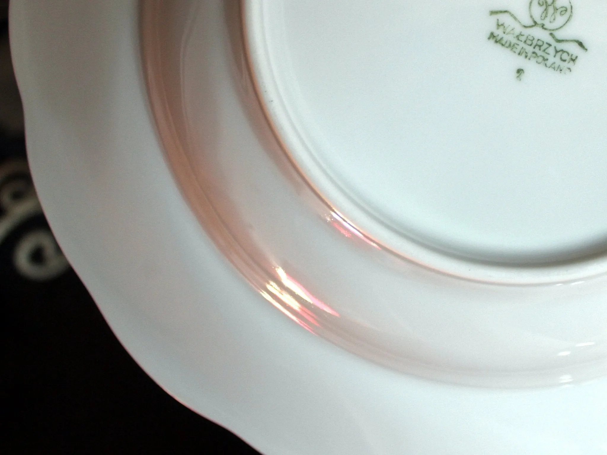 Set of 4 Walbrzych Soup Bowls, Embossed 8in Bowls, Made in Poland