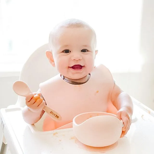Silicone Bowl with Spoon Set - Clay