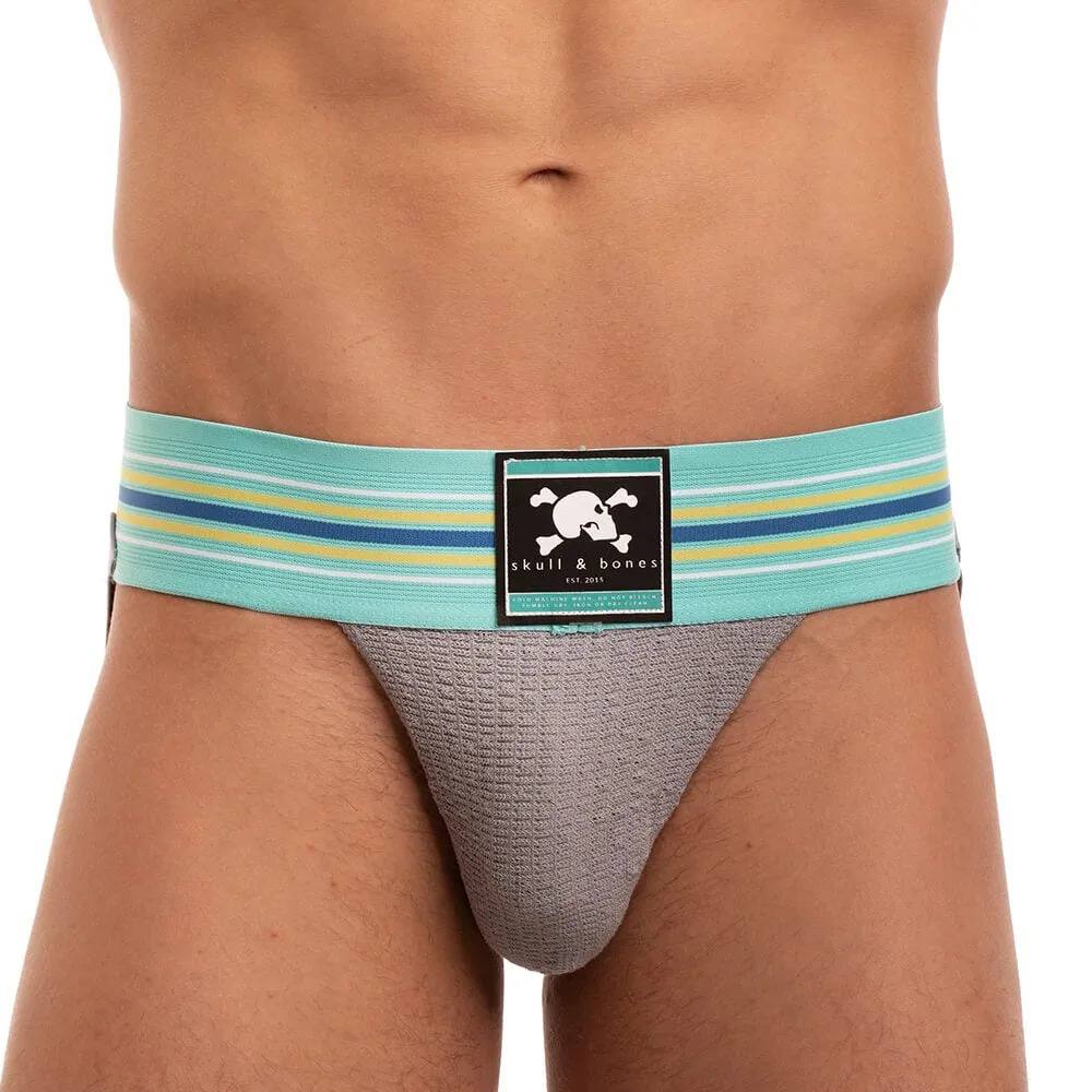 Skull & Bones Locker Room Jockstrap Grey