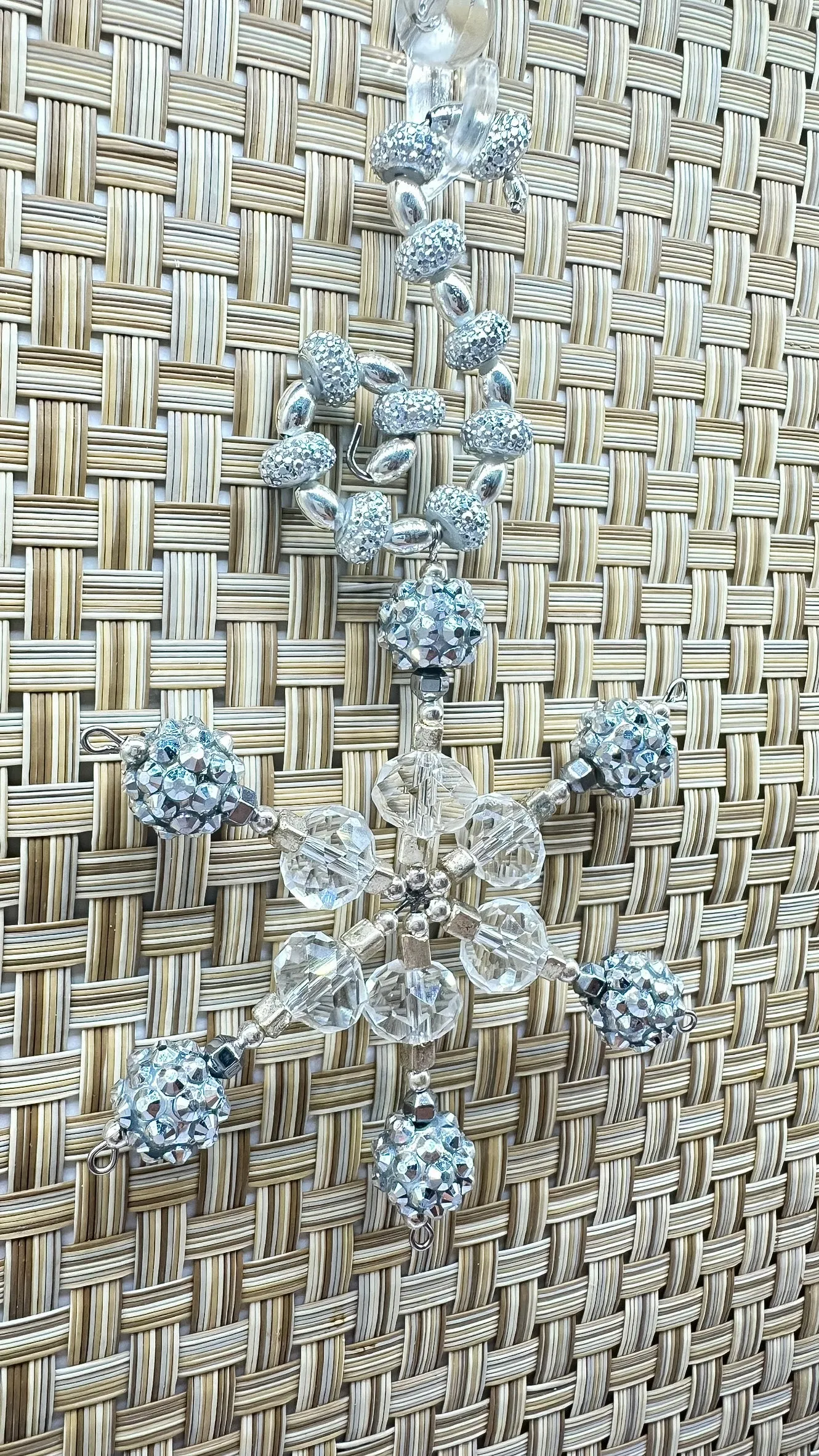 Snowflake - Beaded Ornament (small)
