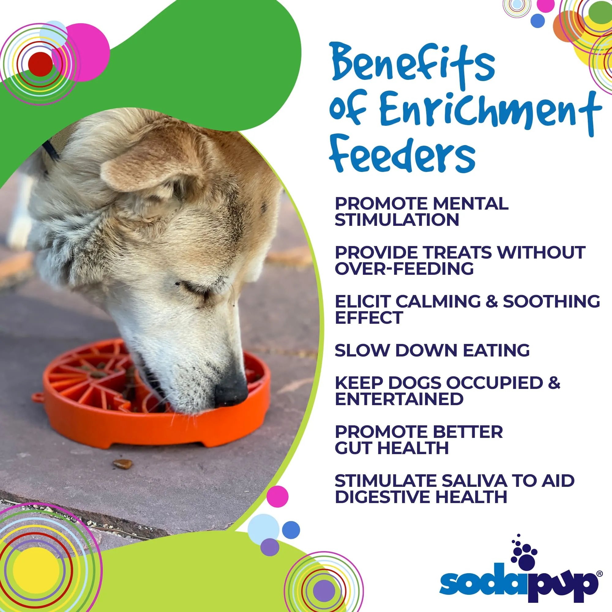 Sun and Moon Design eTray Enrichment Slow Feeder Tray for Dogs