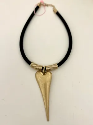 The Rubber Pointed Heart Statement necklace