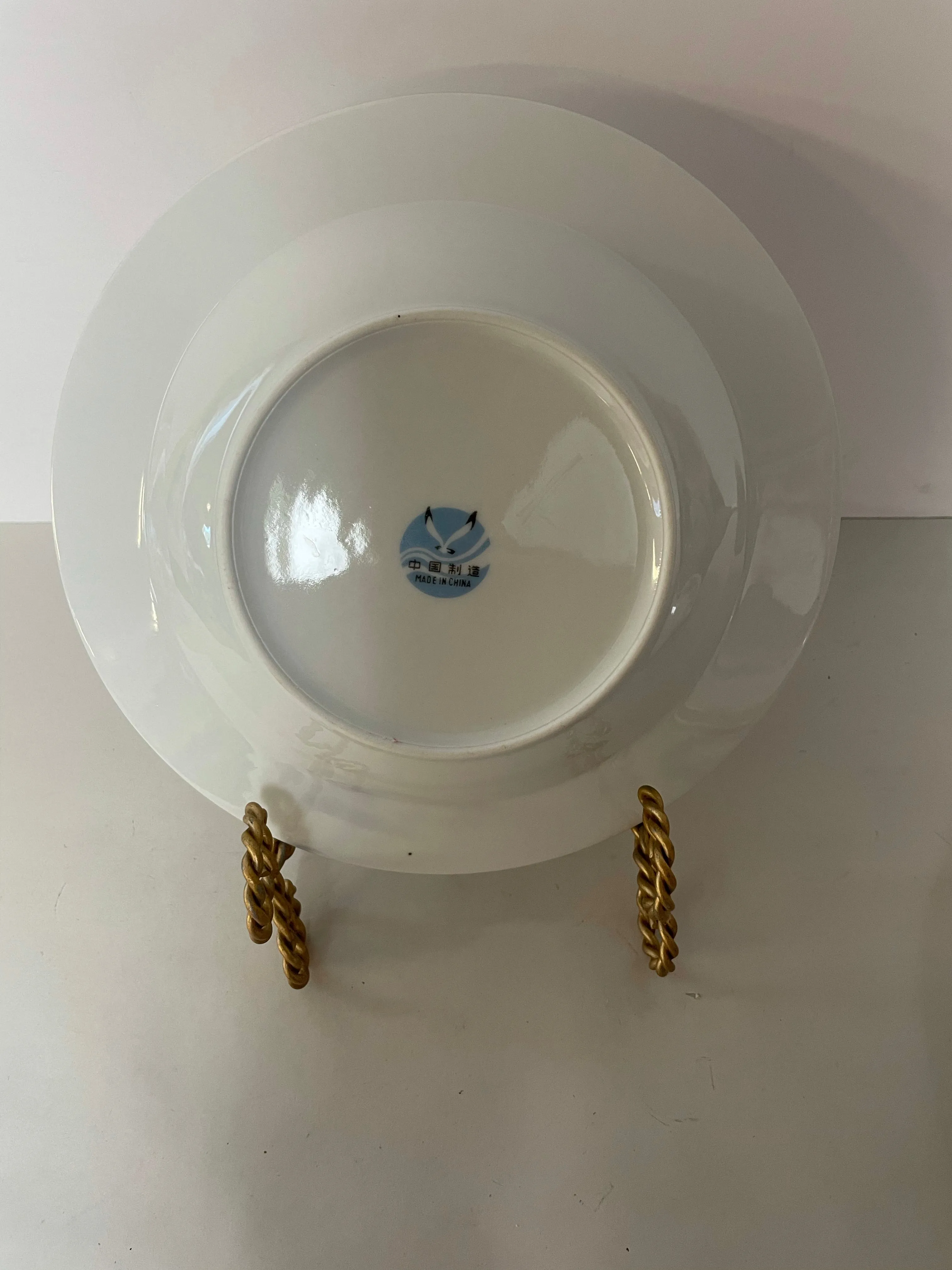 (v) € Vintage Set/4 8” Salad/Soup/Serving Bowls White & Bright Floral Design